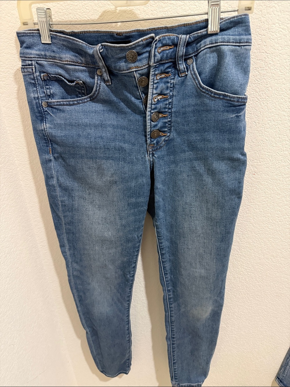 Express Women's High-Rise Button-Fly Jeans - Blue